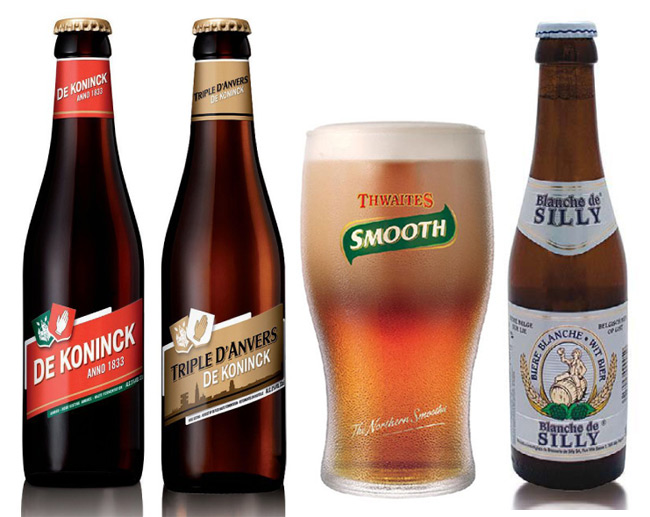 Birre Dibevit  DE KONINCK e DE KONIG TRIPLE D’ANVERS, THWAITES SMOOTH e BLANCHE DE SILLY
