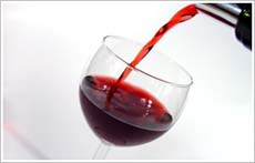 Calice vino rosso servizio