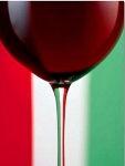 Calice vino bandiera italiana vino italia