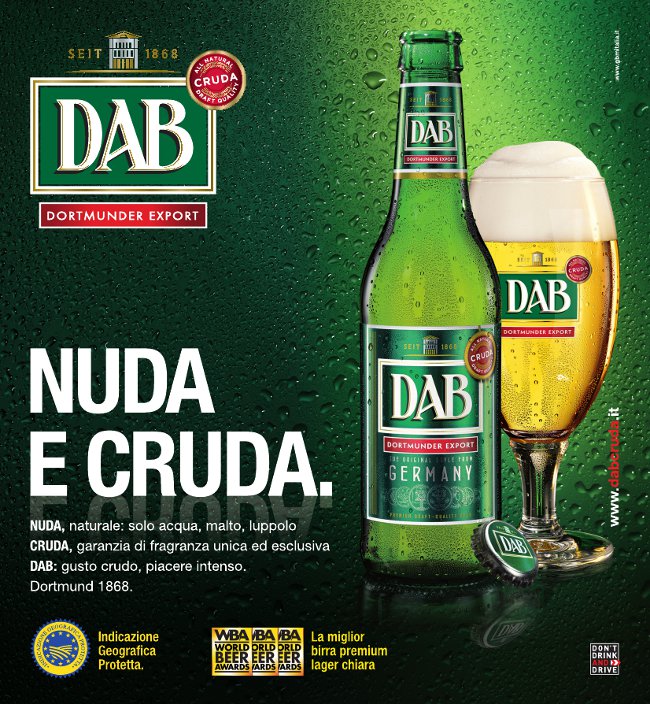 DAB CRUDA BIRRA pubblicità advertising adv campagna