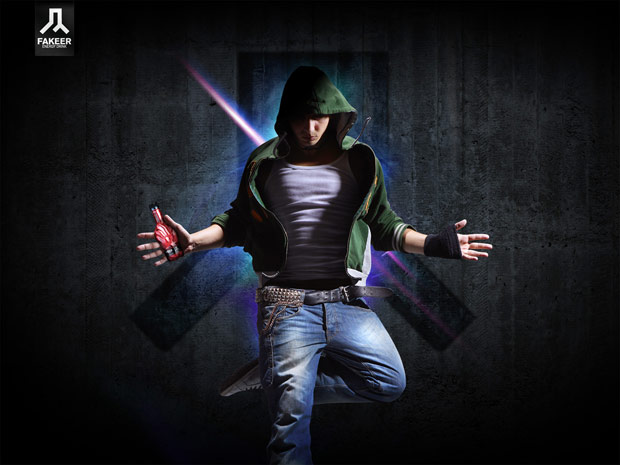 Fakeer Energy Drink Dito Medio Manifesto pubblicitario